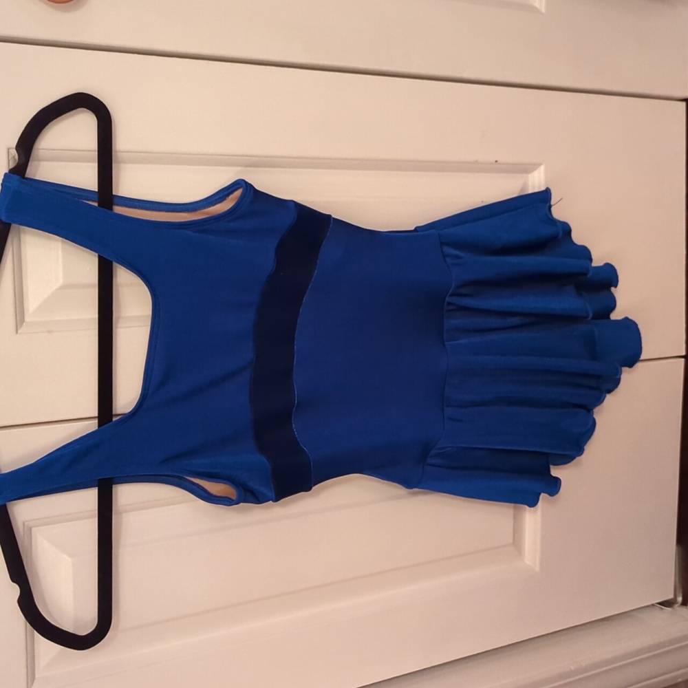 Blue Practice Figure Skating Dress